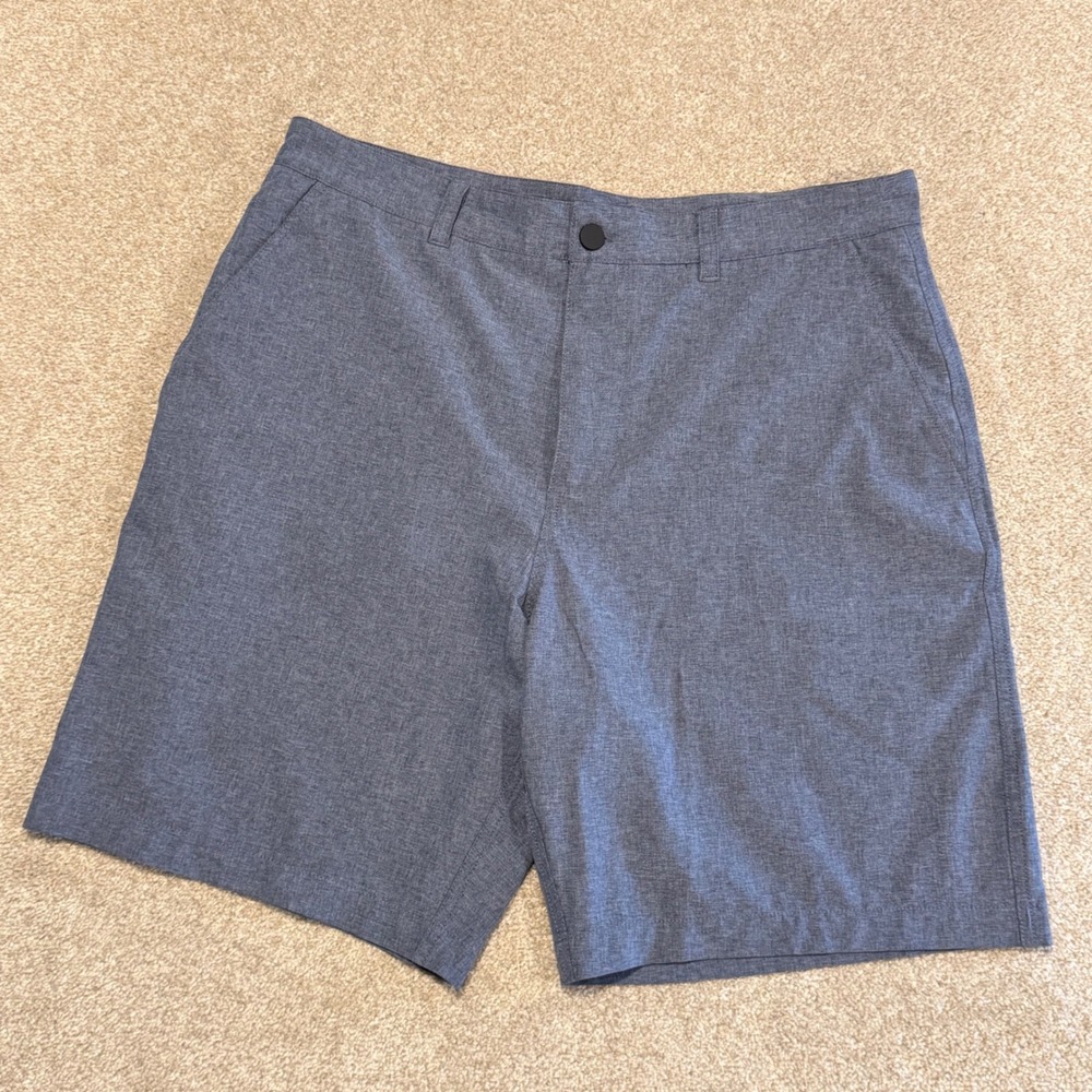 Tackle & Tides Shorts Men 34 Blue Stretch Hybrid Performance Flat Front‎ Fishing